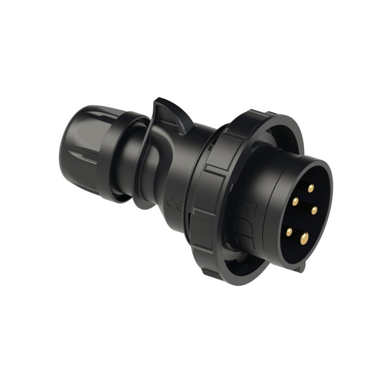 32A 415V IP67 3P+N+E Black Plug (0252-6x)