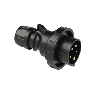 32A 415V IP67 3P+N+E Black Plug (0252-6x)