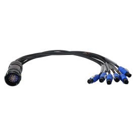 Socapex 19-Pin Male - PowerCON 1.5mm Fan-Out Cable