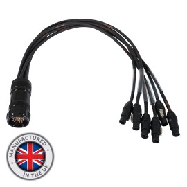 Socapex 19-Pin Male - PowerCON True1 1.5mm Fan-Out Cable