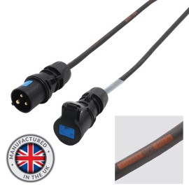 10m 1.5mm 16A Male - 16A Female Cable, PCE Midnight