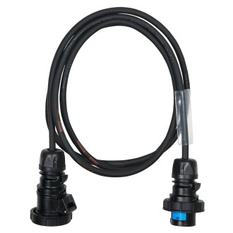 5m 2.5mm IP67 Black 16A Male - 16A Female Cable