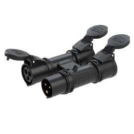 H-CONNECT 240V 16A 2P+E Three Way Splitter