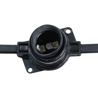 50m ES Heavy Duty Rubber Festoon, 1m Spacing with 16A Plug and Socket