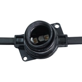 100m ES Heavy Duty Rubber Festoon, 1m Spacing with 16A Plug and Socket