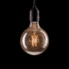 4W Dimmable LED G95 Globe Crackle Filament Lamp 2100K ES