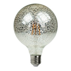 4W Dimmable LED G95 Globe Crackle Filament Lamp 2100K ES