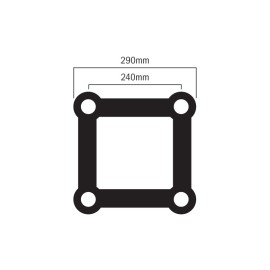 F34 PL 0.71m Stage Black Truss (F34071PL-B)