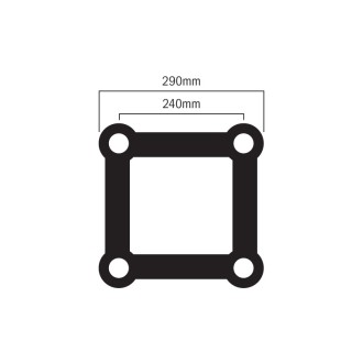 F34 PL 0.71m Stage Black Truss (F34071PL-B)