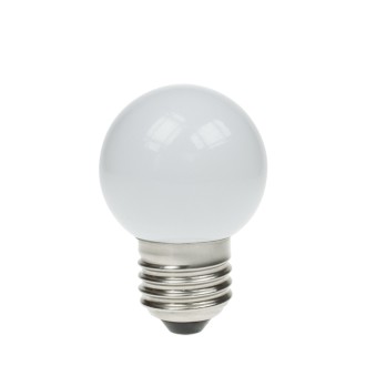 1.5W LED Polycarbonate Golf Ball Lamp, ES 3000K White