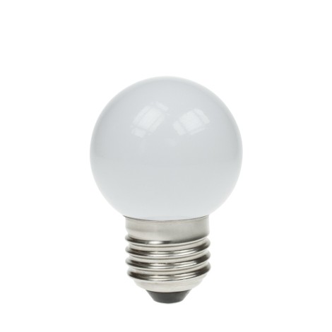 1W LED Polycarbonate Golf Ball Lamp, ES 6000K White