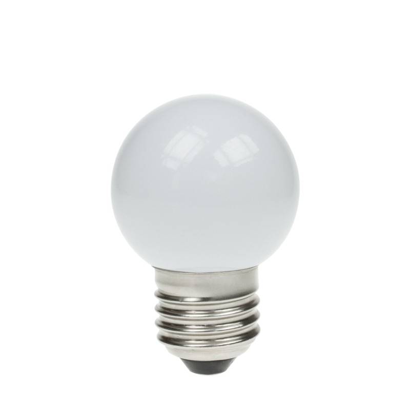 1W LED Polycarbonate Golf Ball Lamp, ES 6000K White