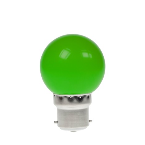 1W LED Polycarbonate Golf Ball Lamp, BC Green