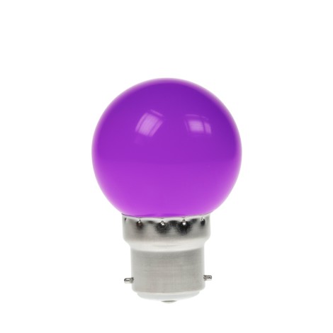 1W LED Polycarbonate Golf Ball Lamp, BC Purple