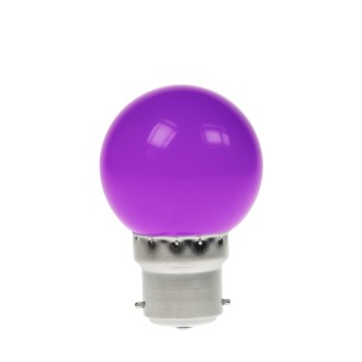 1W LED Polycarbonate Golf Ball Lamp, BC Purple