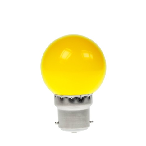 1W LED Polycarbonate Golf Ball Lamp, BC Yellow