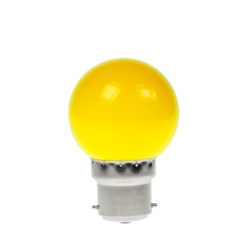 1W LED Polycarbonate Golf Ball Lamp, BC Yellow