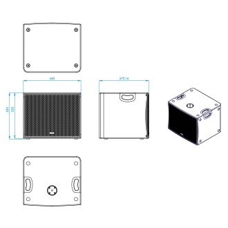 BS-118 18'' 1200W Subwoofer, Black