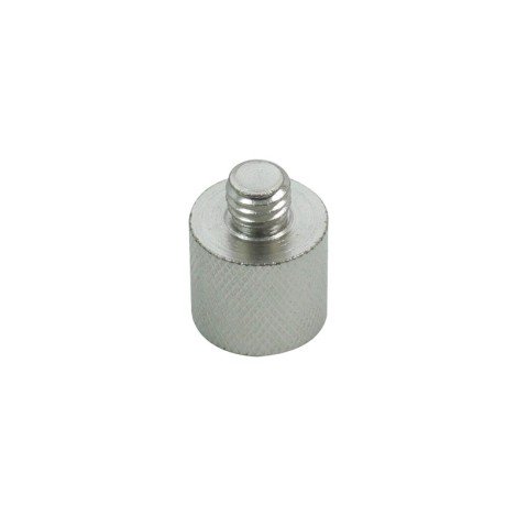 5/8'' Female to 3/8'' Male Microphone Thread Adaptor, Knurled