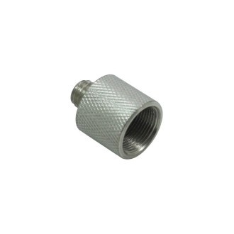 5/8'' Female to 3/8'' Male Microphone Thread Adaptor, Knurled
