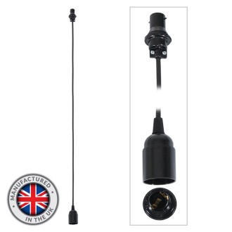 1.0m BC Festoon Pendant - E27 Lamp Holder