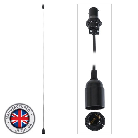3.0m BC Festoon Pendant - E27 Lamp Holder