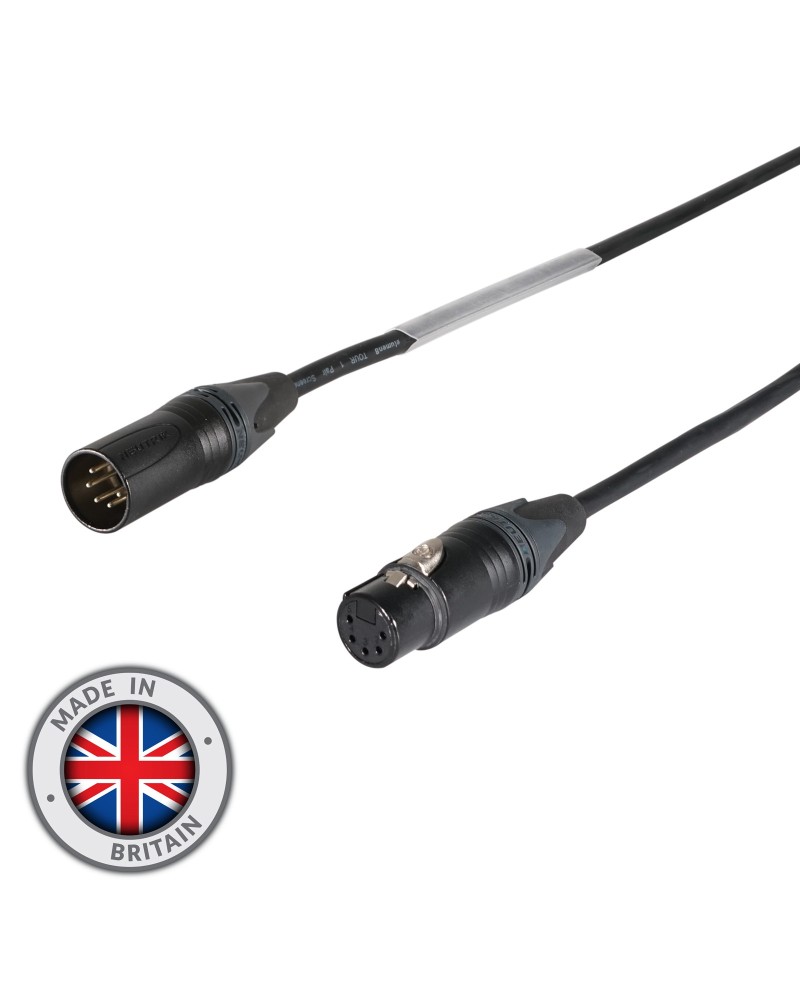 15m 5-Pin Neutrik Male XLR - 5-Pin Female XLR DMX Cable