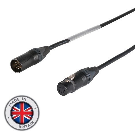 75m 5-Pin Neutrik Male XLR - 5-Pin Female XLR DMX Cable
