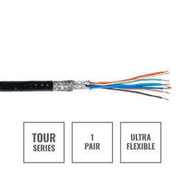 TOUR Screened 1 Pair DMX Cable DMX1PRB-TPU, 100m