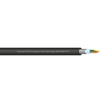 TOUR Screened 1 Pair DMX Cable DMX1PRB-TPU, 100m