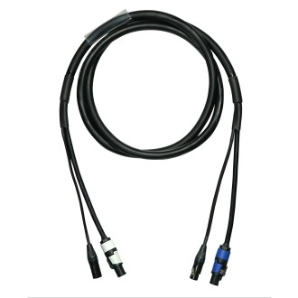 15m Combi 2.5mm Neutrik powerCON / 5-Pin DMX Cable