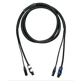 15m Combi 2.5mm Neutrik powerCON / 5-Pin DMX Cable