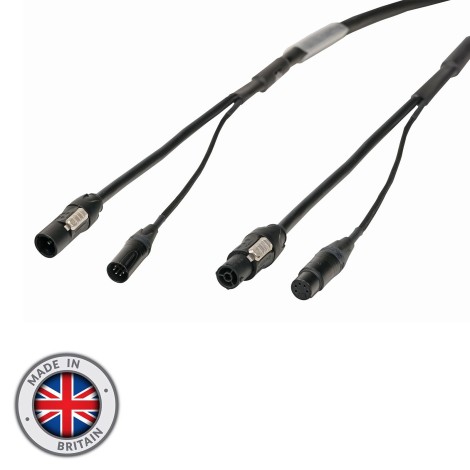 5m Combi 2.5mm Neutrik powerCON TRUE1 / 5-Pin DMX Cable