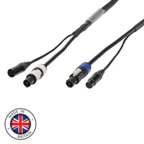 2m Combi 1.5mm Neutrik powerCON / 5-Pin DMX Cable