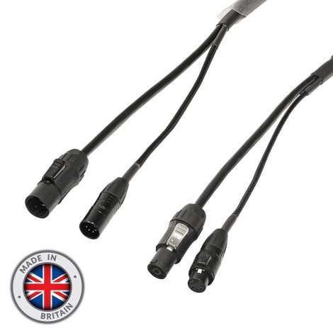 1m Combi 1.5mm IP65 Seetronic TR1 Power/ 5-Pin DMX Cable