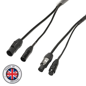 20m Combi 1.5mm IP65 Seetronic TR1 Power/ 5-Pin DMX Cable