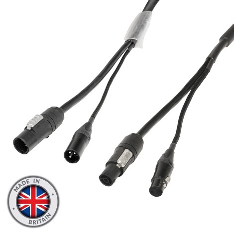 15m Combi 2.5mm Neutrik powerCON TRUE1 / 3-Pin DMX Cable