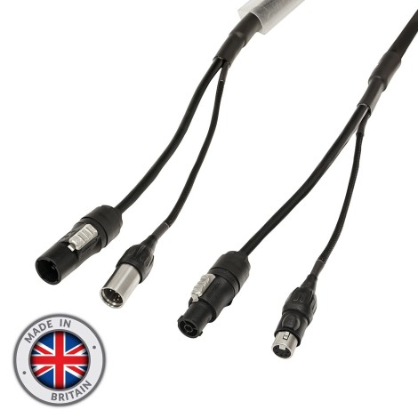 5m Combi 2.5mm Neutrik powerCON TRUE1 / 5-Pin IP65 DMX Cable