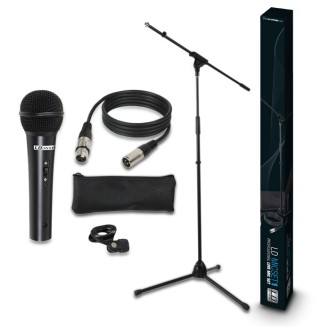 LD Systems MIC SET 1 - Microphone Set with Microphone, Stand, Cable and Clamp