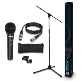 LD Systems MIC SET 1 - Microphone Set with Microphone, Stand, Cable and Clamp