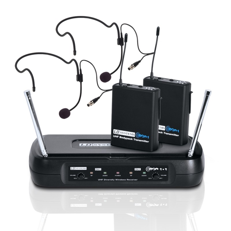 LD Systems ECO 2X2 BPH 1 - Wireless Microphone System with 2 x