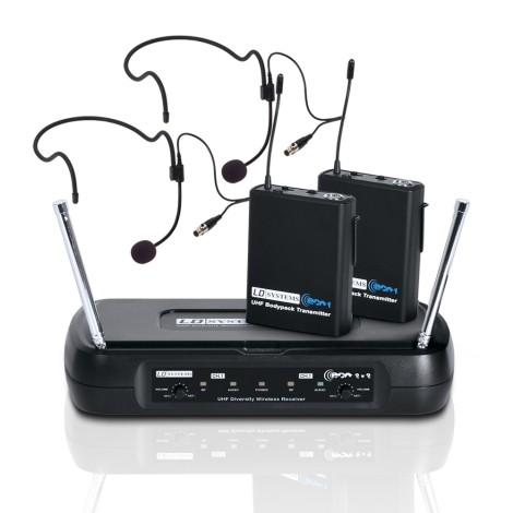 LD Systems ECO 2X2 BPH 2 - Wireless Microphone System with 2 x Belt Pack and 2 x Headset