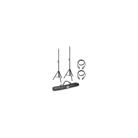 LD Systems DAVE 8 SET 2 - 2 x speaker stand with transport bag + 2 x speaker cable 5 m for DAVE 8 systems
