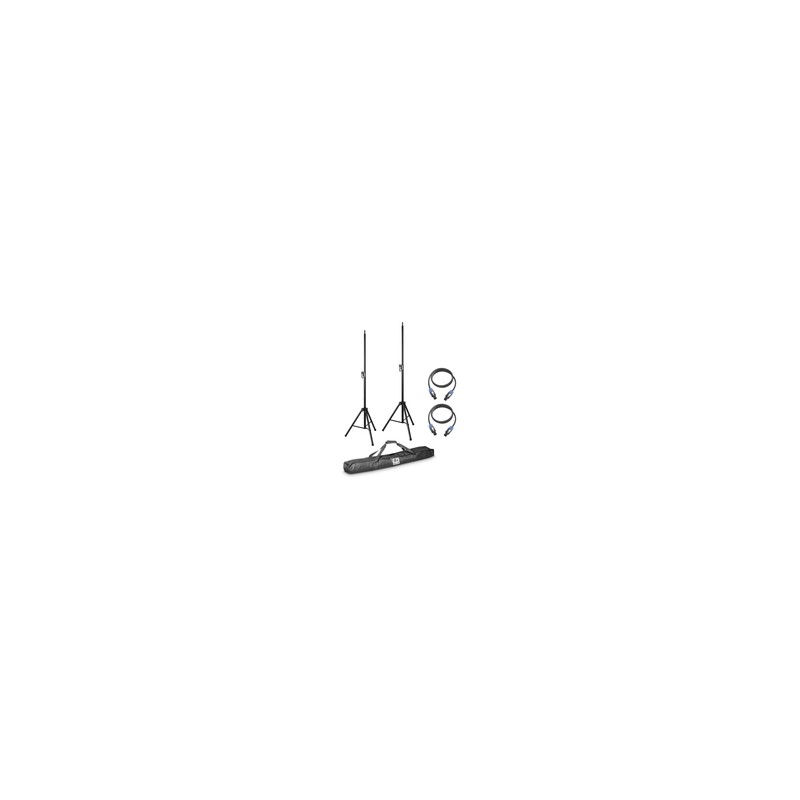 LD Systems DAVE 8 SET 2 - 2 x speaker stand with transport bag + 2 x speaker cable 5 m for DAVE 8 systems