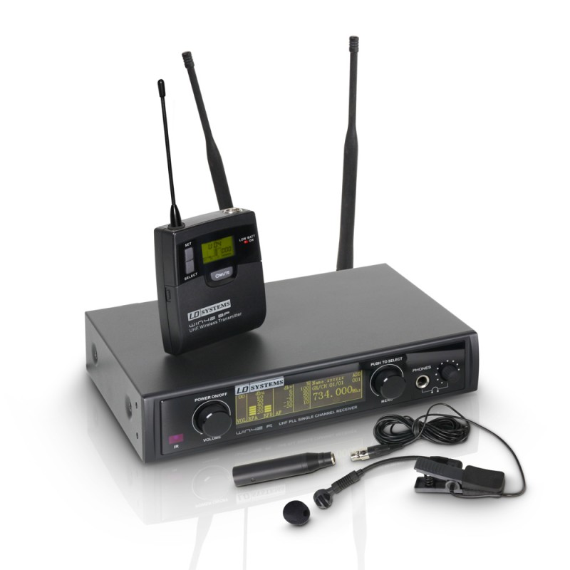 LD Systems WIN 42 BPW - Wireless Microphone System with Belt Pack and Brass Instrument Microphone