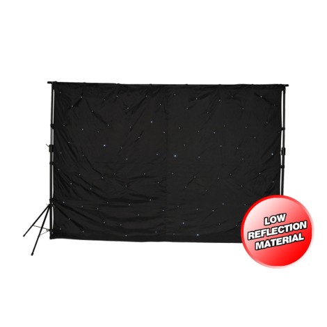 LEDJ 3 x 2m LED Starcloth System with Stand & Bag Set