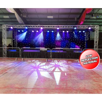 LEDJ DMX 6 x 3m LED Starcloth System, Black Cloth, CW