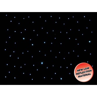 LEDJ DMX 6 x 3m LED Starcloth System, Black Cloth, CW