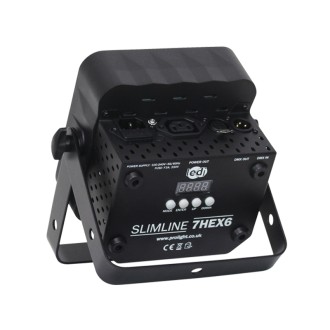 LEDJ Slimline 7HEX6 RGBWAUV (Black Housing)