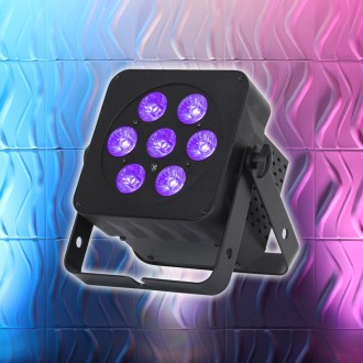 LEDJ Slimline 7HEX6 RGBWAUV (Black Housing)